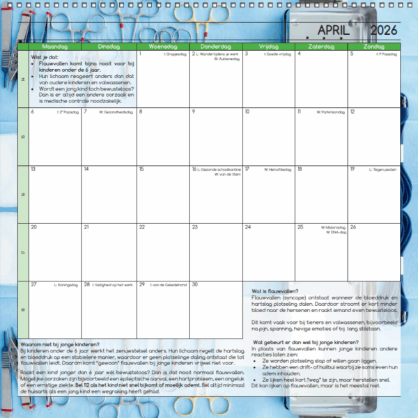 EHBO kalender